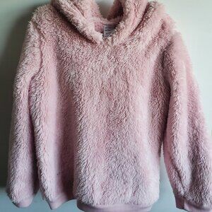 Carter's Pink Sherpa Bear Ear Pullover Hoodie Girl's Size 6/6A